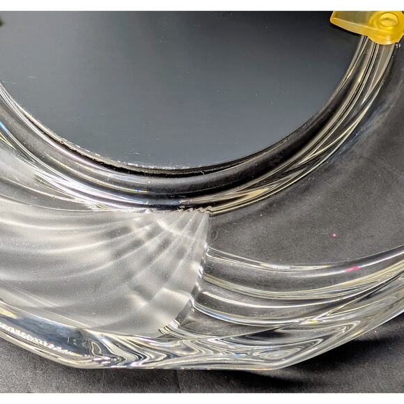 Home Beautiful Crystal Picture Frame 11.5x9.5" W. Germany Holds 5x7 Frosted READ - Picture 3 of 8